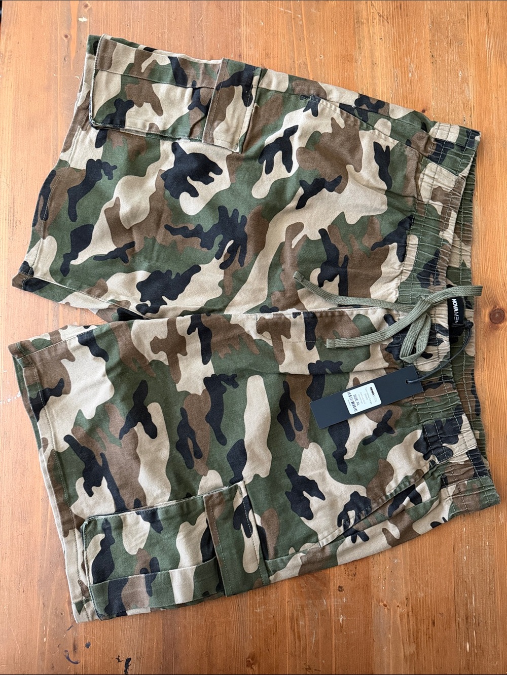 Men's Camo Cargo Shorts - Green Woodland
